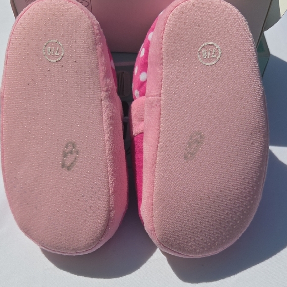 Disney Pink Minnie Mouse Slippers with Glittery Bow - Picture 6 of 6